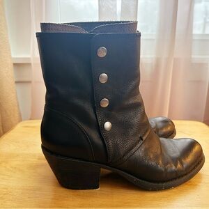 Black Leather Ankle Boots by Luxury Rebel